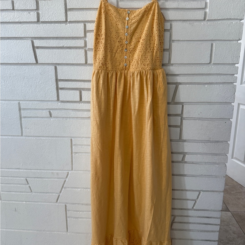 Market & Spruce Mustard Yellow Smocked Top